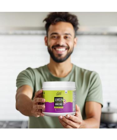 LIVELY VITAMIN CO Lively Greens w/Reds - 42 Superfood Ingredients - Memory, Focus, Mood, Digestion & Energy - Brain, Immune, Digestive & Heart Health - Bloating - Probiotics - Adaptogens - 16.19oz - Buy Online on GoSupps.com