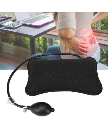EQULUP Inflatable Lumbar Pillow | Self-Inflating Back Support | Adjustable Travel & Office Pillows | Perfect for Car & Travel - Black - Buy Online on GoSupps.com