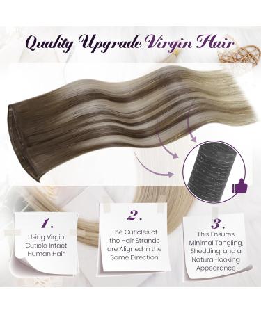 LAAVOO TREEST Extensions | Real Hair Sew-In Balayage Brown Ombre 50cm | Virgin Tresses for Stunning Style - Buy Online on GoSupps.com