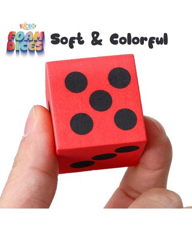 Kicko Foam Dice Set - 24 Pack of Colorful Square Blocks for Building and Learning - Ideal for Educational Toys, Math Teaching, Parties - Buy Online on GoSupps.com