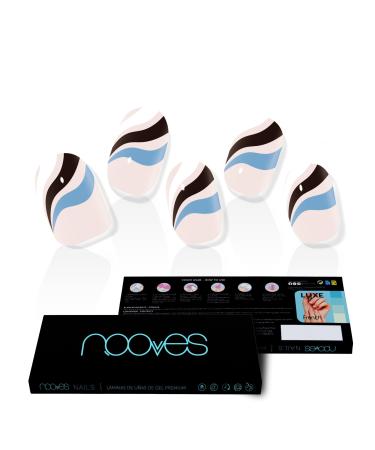 NOOVES NOOVES Flowing Stream Art Design Semi-Permanent Gel Nail Polish - 2 Sheets