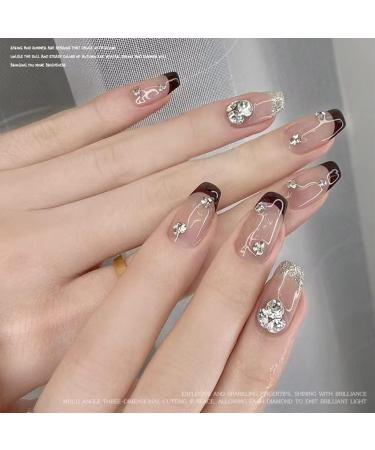 Nail Clear Nails Art White Nail Nail Rhinestones Nails Art Decorations for Acrylic Nails Nail Rhinestones Clear Nail White Nail Crystal Nails Art Decoration 7mm - Buy Online on GoSupps.com