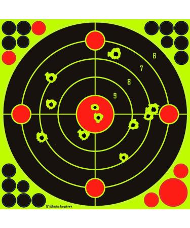 Rinling 12-inch Shooting Targets 20 Pack - Reactive Splatter Bullseye Targets for BB Rifle, Airsoft, Pistol, Pellet Gun - Buy Online on GoSupps.com
