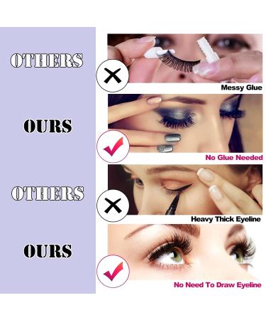5 Pairs Self-Adhesive False Eyelashes Set with Tweezers - Natural Looking - Buy Online on GoSupps.com