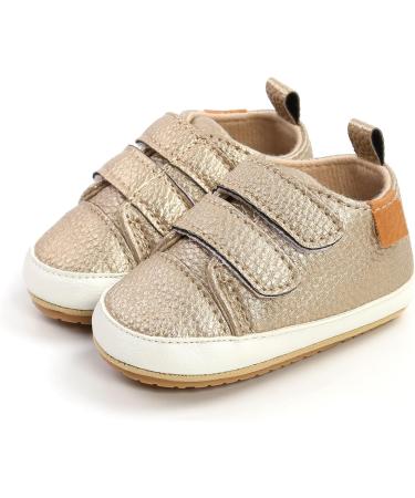 RVROVIC Baby Oxford Loafer Flats - Anti-Slip PU Leather Soft Sole Baby Shoes (Gold, 0-6 Months) - Buy Online on GoSupps.com