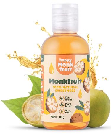 Happy Monkfruit Monk Fruit Monk Fruit Sweetener 100 Natural Keto & Diabetes Friendly Without Bitterness Without Erythritol Perfect for Desserts & Drinks