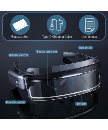 Buy Hiboom Heated Eye Mask - Infrared Graphene Therapy for Dry Eyes Cordless Electric Eye Mask for Men & Women | Eye Fatigue Sinus Relief & Blepharitis - Buy Online on GoSupps.com