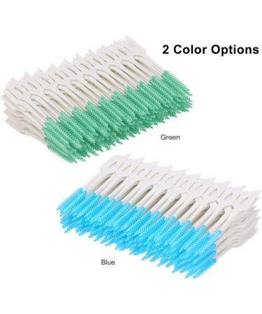 Adascal Double Interdental Brush - 160 Soft Silicone Toothpicks for Effective Dental Care | Blue Interdental Cleaning Stick - Buy Online on GoSupps.com