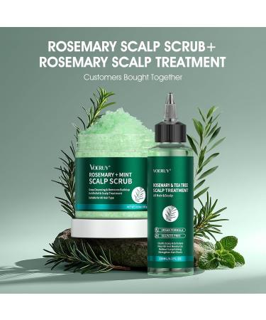 Shampooing exfoliant pour cuir chevelu avec romarin huile de menthe poivr e pour cuir chevelu traitement capillaire pour claircir et enlever l'accumulation de salet avec masseur - Buy Online on GoSupps.com
