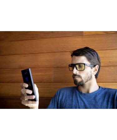 Gunnar Intercept Gaming Glasses - Onyx Frame Amber Lenses - 65% Blue Light & 100% UV Protection - Strength +2.0 - Premium Blue Light Reduction for Enhanced Comfort - Buy Online on GoSupps.com