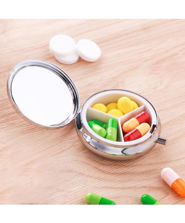 Sibba Metal Pill Box - Small Travel Organizer for Vitamins Fish Oil & Supplements - Multi-Functional Medicine Tin for Daily Use & Trips - Buy Online on GoSupps.com