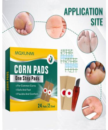 Max Strength Corn Remover Plaster - 24 Pads for Toes & Feet | Large & Small Sizes | Effective Corn Removal - Buy Online on GoSupps.com