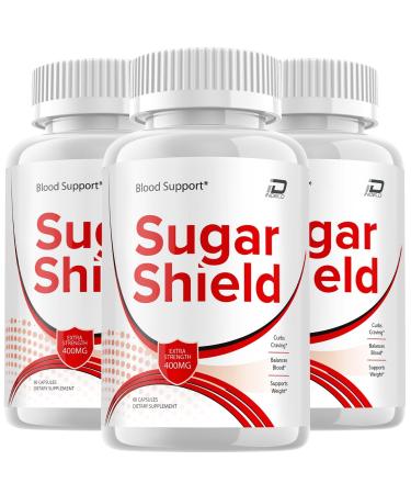Sugar Shield Supplement Sugar Shield Pills Sugar Shield Extra Strength Formula Sugar Shield Advanced Formula Capsules Sugar Shield Natural Pills (3 Pack - 180 Capsules)