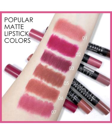 Ownest Beauty KYDA 6 Colors Matte Crayon Lipstick Set - High Pigment Velvet Finish 6pcs - Buy Online on GoSupps.com