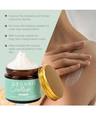 Maidlure Grass-fed Beef Tallow with Frankincense Oil & Castor oil Organic Tallow and Manuka Honey Face Moisturizer for Skin Hydrating & Nourishing Balm for Sensitive Skin (1) - Buy Online on GoSupps.com