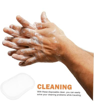  minkissy Minkissy 80 Boxes Portable Travel Soap Hand Soap Cleaning Products Cleaning Supplies One Piece Portable Soap Tablets Slices Hand Washing Soap Travel Soap Bar Soap Plastic White - Buy Online on GoSupps.com
