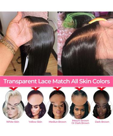 28 Inch Straight 180 Density HD Lace Front Wig for Black Women - Brazilian Virgin Human Hair, Pre Plucked with Baby Hair, Natural Color - Glueless Full Lace Frontal Wig - Buy Online on GoSupps.com