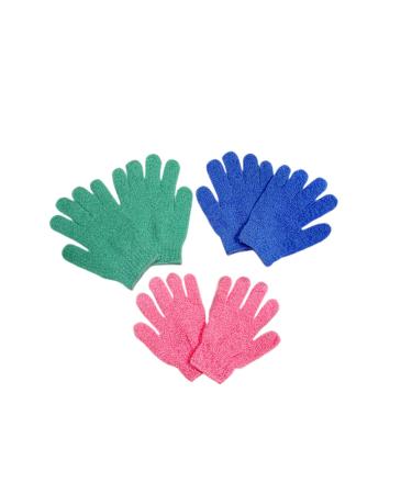Exfoliating Glove Shower Gloves Exfoliating Body Scrub Body Scrubber Shower Gloves  Bath Exfoliating Glove for Shower Spa Massage and Body Face - Bath Accessories for Women Men (6 Pcs)