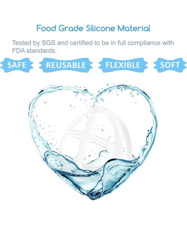 Kid Silicone Mask Bracket - Small 3D Face Frame for Cloth Mask (5 Pcs, Jelly Colors) - Buy Online on GoSupps.com