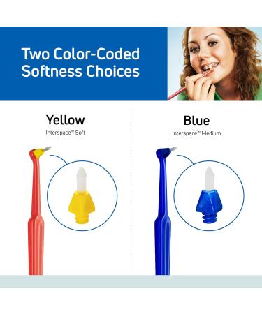 TEPE Interspace Soft Angled Toothbrush with Pointed Tuft - 1 Handle, 12 Detachable Brush Tips - Buy Online on GoSupps.com