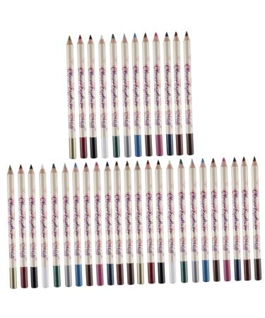 FOMIYES 36 Pcs Brown Eyeshadow Colored Pencils Eye Shadow Pen Eyeliner Miss Water Proof Make up Kit 1 count (Pack of 1) As Shownx3pcs