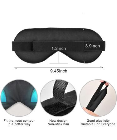 Haskirky Light Blocking Eye Mask - Adjustable Men and Women Travel, Yoga, Meditation - Black Cat Eyes Design for Office Deep Sleep Comfort - Buy Online on GoSupps.com