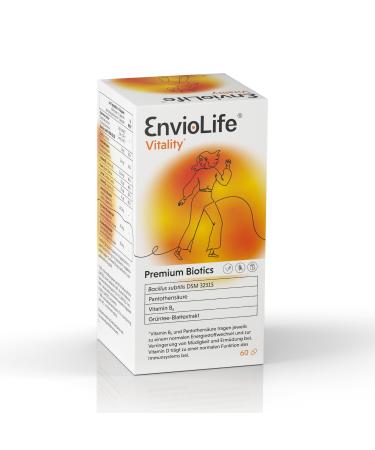 Enviolife Vitality 60 capsules: for physical and mental well -being with bacillus subtilis plant extracts minerals & vitamins
