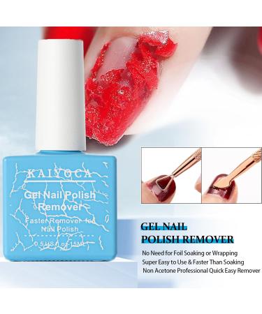KAIYOCA Gel Nail Polish Remover 15ml with Cuticle Pusher and Nail Polish Scraper Professional Gel Remover for Nails Non-Irritating Easily & Quickly Nail Polish Remove in 3-5 Minutes 15ml kit- A - Buy Online on GoSupps.com