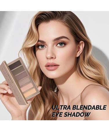 bark Erinde Matte eyeshadow palette 6 colors nude eyeshadow palette 16H waterproof with mirror and vegan highly pigmented eyeshadow palette for longlasting makeup look - Buy Online on GoSupps.com
