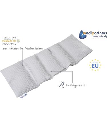 Medi Partners Cherry Core Pillow 60x20cm - 100% Cotton Waffle 5 Chambers Eco-Friendly Heat & Cold Therapy Removable Cover - Gray - Buy Online on GoSupps.com
