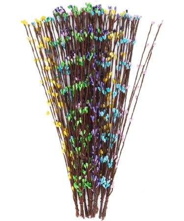 Kunjocy 100PCS Artificial Easter Pip Berry Picks - Colorful Spring Floral Sprays for Easter Craft Wreaths and Decor - Buy Online on GoSupps.com