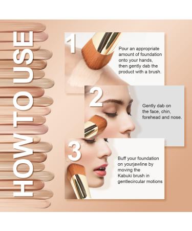 Shop TEXAMO White Jade Stone Foundation Brush - Perfect for Liquid Cream & Powder Blending | Flawless Makeup Brush International Shipping - Buy Online on GoSupps.com