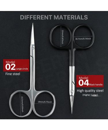 Qunzhao Curved Cuticle Scissors - Stainless Steel Grooming Blades for Dry Skin - Manicure Nail Scissors for Women and Men (2 Pack) - Buy Online on GoSupps.com