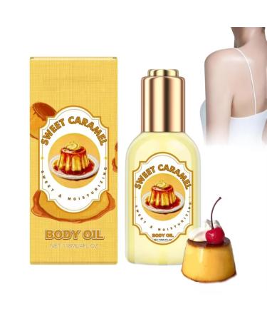 Caramel Body Oil, Vanilla Body Oil, Moisturizer Body Aromatherapy Oil, Daily Hydration Body Oil, Smoothing Body Massage Oils, Daily Skin Care Bath Oil, Body Juice Oil Vanilla (Strawberry, 118 ml)