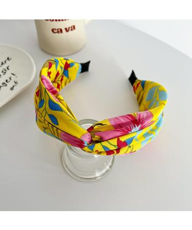 Wide Flowers Women Headbands Top Knot Hair Bands Elastic Head Wrap Cute Outdoor Hair Accessories For Women And Girls (BOH) - Buy Online on GoSupps.com