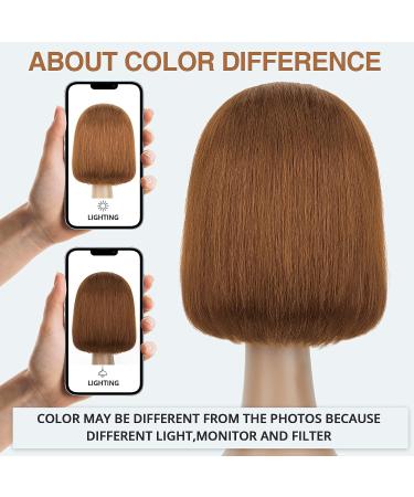 Eyefanniy Brown Bob Human Hair Wig 10 Inch 150% Density HD Lace Front | Short Bob Wig for Black Women - Buy Online on GoSupps.com