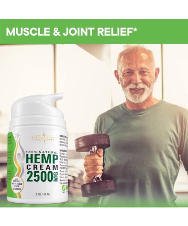 Hemp Cream by New Age - Natural Hemp Extract for Knee, Joint, and Lower Back Pain Relief - 2 Pack 2 Fl Oz - Made in USA - Buy Online on GoSupps.com