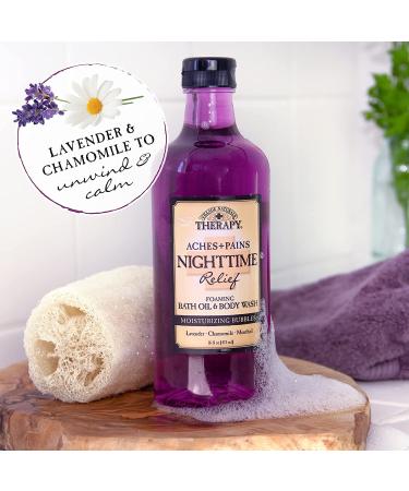 Village Naturals Aches & Pains Nighttime Relief Foaming Bath Oil + Body Wash 16 oz - Buy Online on GoSupps.com