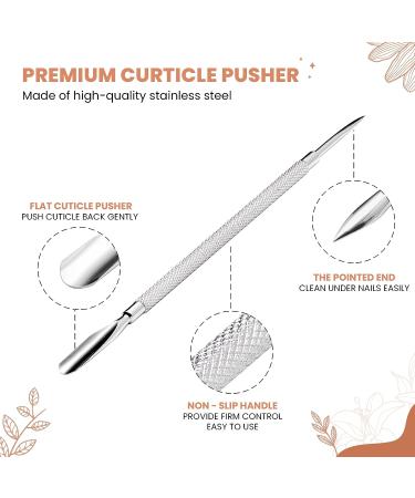 NEOVN Stainless Steel Cuticle Pusher - Cuticle Cutter & Scraper for Acrylic Nails - Manicure Tool for Fingernails and Toenails - Gel Polish Remover - 5.5''x 0.4'' - Pack of 1 - Buy Online on GoSupps.com