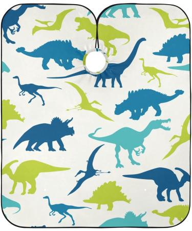 Waterproof Cartoon Dino & Cheetah Barber Cape | Unisex Hair Cutting Bib for Men | International Shipping - Buy Online on GoSupps.com