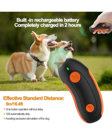 AUPERTO Handheld Anti Barking Device Ultrasonic Dog Barking Deterrent Devices Rechargeable Dog Training Aid Anti Bark Tool Stop Barking & Repellent Indoor Outdoor - Buy Online on GoSupps.com