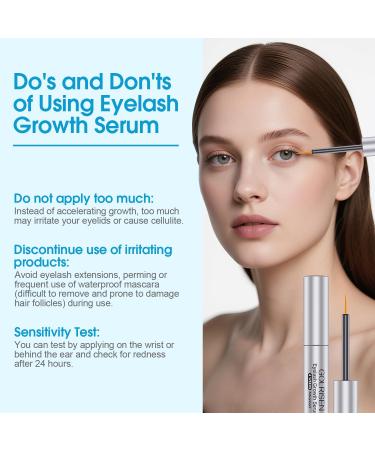 Eyelash Growth Serum Advanced Lash Serum For Eyelash Growth with Myristoyl Pentapeptide-4 Lash Enhancing Serums For Thicker Longer Lashes (4ml) 1 Pack - Buy Online on GoSupps.com