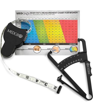 Body Fat Caliper & Measuring Tape for Skin Fold Analysis and BMI - MEDca - Buy Online on GoSupps.com