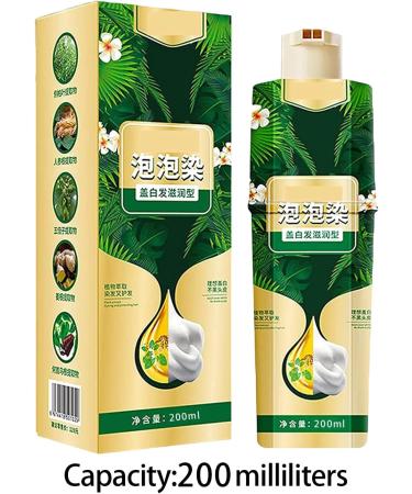 Bubble Hair Dye Shampooing colorant pour cheveux 200 ml Shampoing pour plantes bulles Shampooing color pour cheveux Colorant pratique pour les femmes et les hommes Noir - Buy Online on GoSupps.com