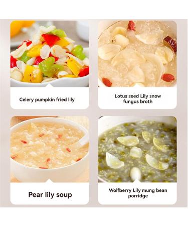 Dried Lily Bulb 100g dried lily bulb can be stewed with other kinds of dried foods like tremella longan lotus seed jujube medlar to create the healthy soup - Buy Online on GoSupps.com