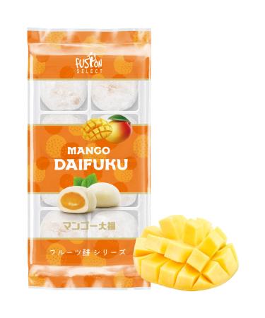 Fusion Select Japanese Mochi Fruit Daifuku Japanese Desert Sweet Rice Cake Fruit Mochi Daifuku 240g/ 8.46oz (Mango)