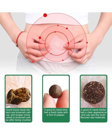 Wormwood Belly Patch & Mugwort Navel Sticker Set for Moxibustion - 40PCS Natural Essence Pills Included - Abdomen Patch for Women and Men - Buy Online on GoSupps.com