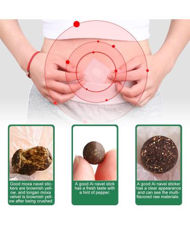 Mugwort Navel Stickers - 40 Natural Herbal Belly Stickers for Detox & Stress Relief | Unisex Body Line Enhancer - Buy Online on GoSupps.com