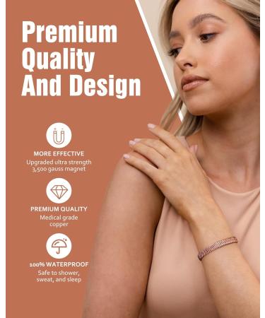 JECANORI Magnetic Copper Bracelets - Solid Copper Adjustable Bangles with Ultra-Low Magnets & Jewelry Gift Box | International Shipping - Buy Online on GoSupps.com